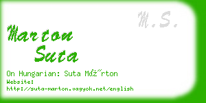 marton suta business card